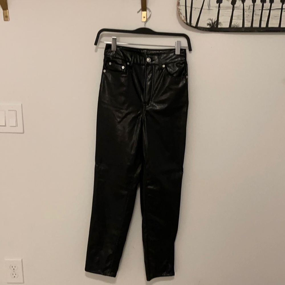 Leather Snakeskin Pants